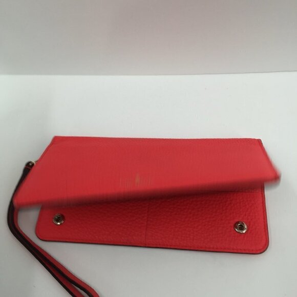 Kate Spade Erin Grey Street Geranium pink wallet wristlet leather clutch new - Picture 4 of 7